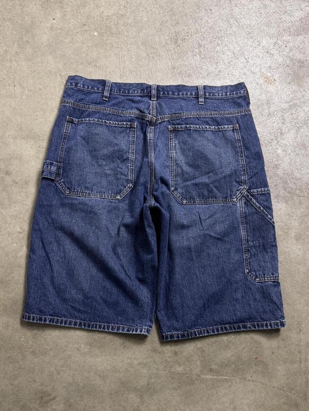 Vintage Calvin Klein Utility Carpenter Jean Shorts Blue